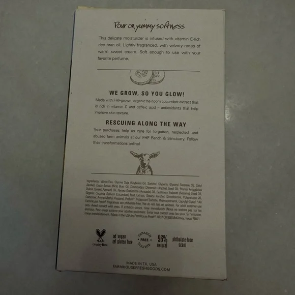 NWT FarmHouse Fresh NEW* SEALED Sweet Cream Body Milk 10oz. - Picture 4 of 9
